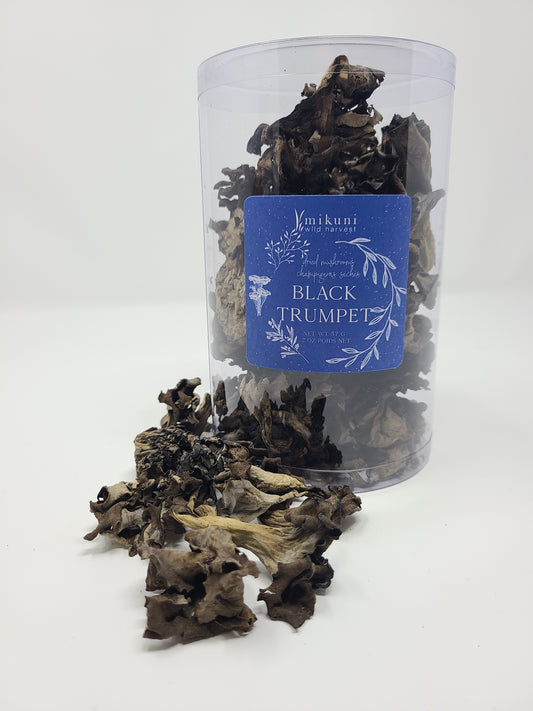 Wild Black Trumpet Mushrooms, Dried / 2 oz