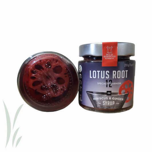 Lotus Root Slices in Hibiscus and Ginger Syrup / 200g
