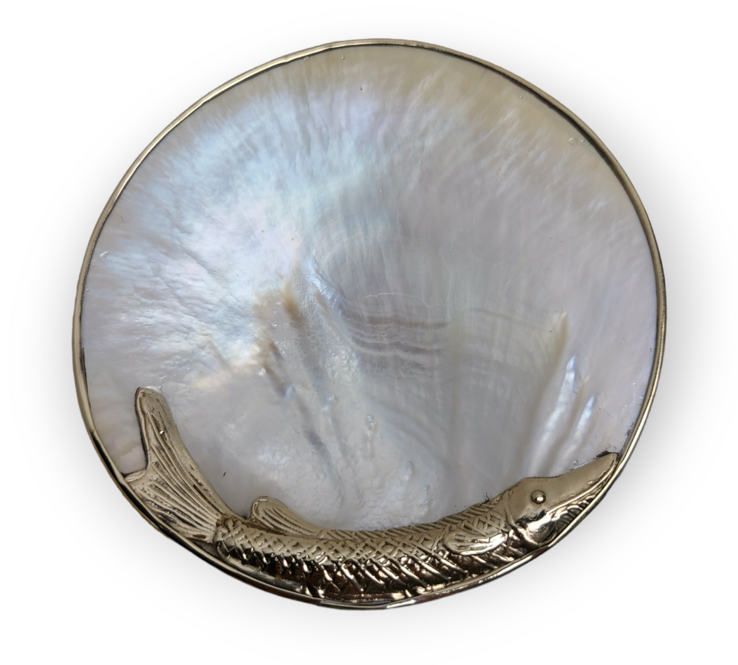 Mother of Pearl, Silver Serving Shell Dish